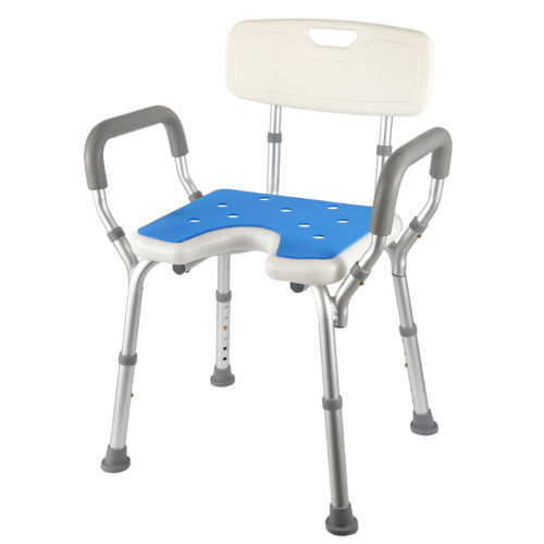 Beraxy シャワーチェア バスチェア 肘掛け 背もたれ 耐荷重150kg 介護 介護用品 風呂椅子 - 画像 (2)