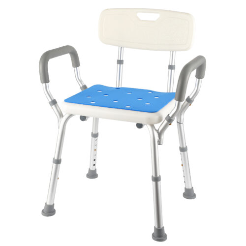 Beraxy シャワーチェア バスチェア 肘掛け 背もたれ 耐荷重150kg 介護 介護用品 風呂椅子