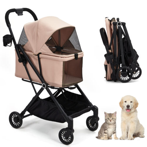 Beraxy ペットカート 折りたたみ ワンタッチ 小型犬 中型犬 多頭 対面式 軽量 自立可 ペットバギー 介護用 お出かけ